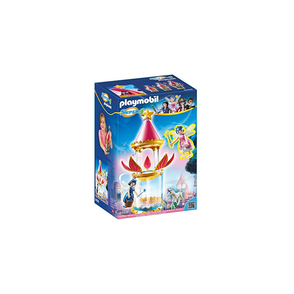 6688 SUPER 4 Musical Flower Tower with Twinkle, Fun Imaginative Role-Play, PlaySets Suitable for Children Ages 4+