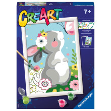 Ravensburger CreArt 20179 Bonitos números de conejo para niños - Kit de pintura y manualidades para niños a partir de 7 años