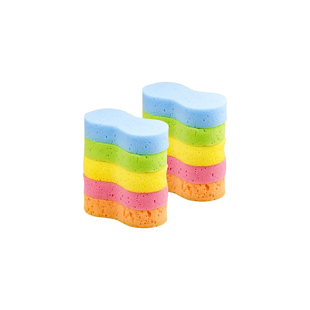 10 Pcs Car Wash Sponges, Multi-Functional Car Cleaning Sponges Reusable For Kitchen Bathroom Car Motorbikeï¼Random Colorsï¼ 765718535106