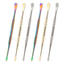 6 Pieces Wax Carving Tool Sculpture Modeling Tools Stainless Steel Wax Carving Tool for Sculpturing Spoon 4.7 Inch (Gold, Silver, Rainbow)
