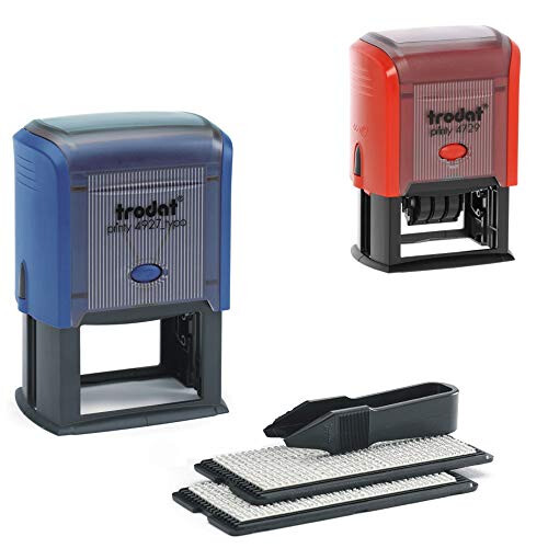 Printy 4929 Replacement Ink Pad - Blue/Red (Pack of 2) 2