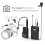 FIFINE Wireless Microphone System,FIFINE Wireless Microphone Set with Headset and Lavalier Lapel Mics, Beltpack Transmitter and Receiver,Ideal for Teaching, 5