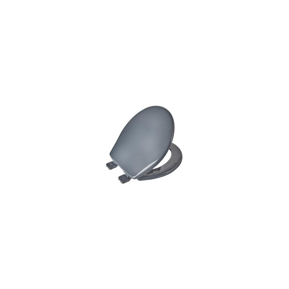 Bemis Upton Slow Close Ultra Fix Slate Thermoplastic Toilet Seat | Will Not Loossen And Fits Most Toilet Seats |Adjustable Plastic Hinge | Recyclable Grey