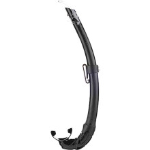 Cressi Mexico Snorkel Adult - Dark (EG269550) | Flexible Contoured Tube, Hypoallergenic Mouthpiece, Adjustable Clip, Made in Italy