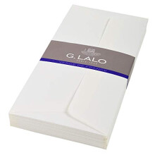 - Ref 46100L - G.Lalo Self Adhesive Lined Envelopes (Pack of 25) - DL (110 x 220mm) in Size, 100gsm French Laid Paper - Vergé de France - White
