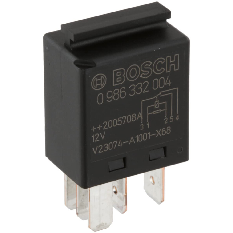 Bosch 0986332004 Mini Relay 12V 60A, Ip5k4, Operating Temperature From -40 Degree To 85 Degree C, 4 Pin Relay 3165143407813