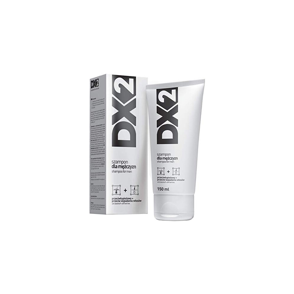 DX2 Shampoo for men against greying of dark hair 150ml, contains photopigments that protect natural hair color cause its gradual dimming