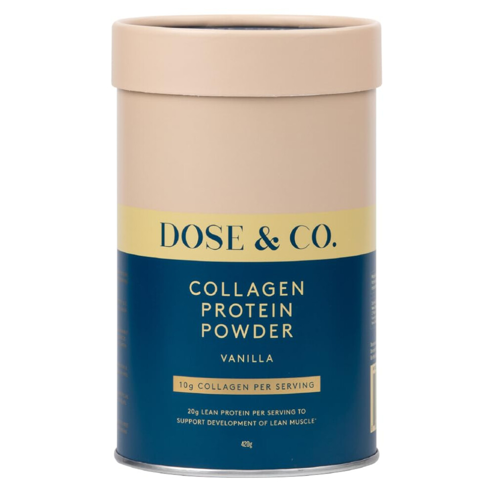 Dose & Co Collagen Protein Powder (Vanilla) 420G Â Non-Gmo, Gluten Free Collagen Peptides Supplement Â 20G Of Whey Protein, Vanilla