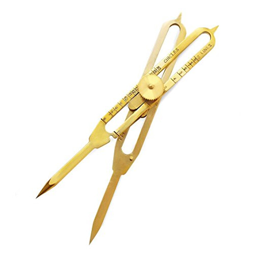 Proportional Divider Drawing Tool Scale Divider, Solid Brass 6"