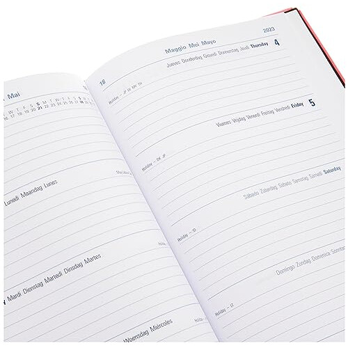 Dazzle A5 week to view 2023 diary - pink (23-080876) 1