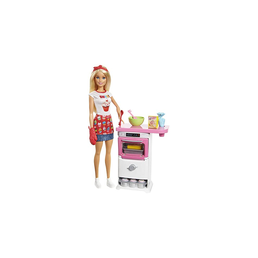 FHP57 CAREERS Baking Feature Doll and Playset Accessories, Blonde, Gift for 4 to 9 Years Child, Multi-Colour [Amazon Exclusive]