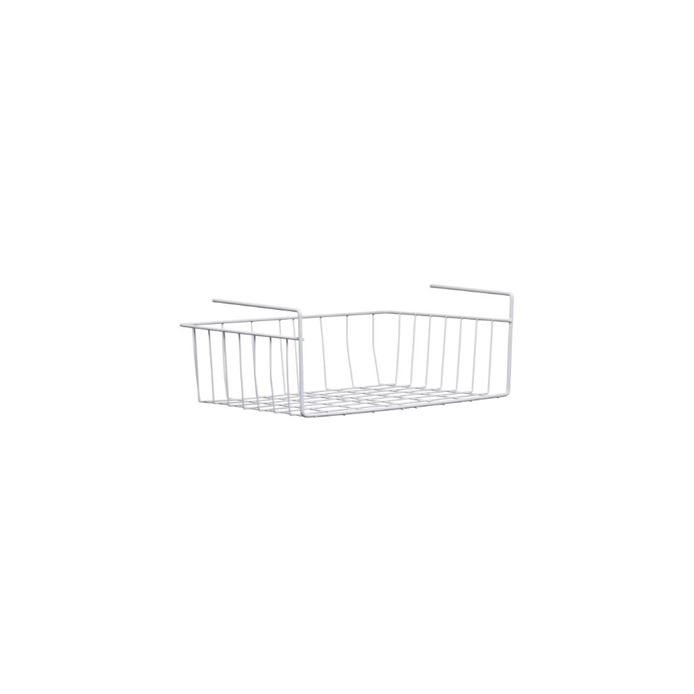 Housewares 509718 Shelf Storage Basket, 39 cm-White, Metal