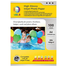 Inkjet Photo Paper A4 210 x 297mm Glossy 100 Sheets 180gsm for Canon Hp Epson Inkjet Printers