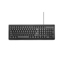 Keyboard 100 - Wired USB with Height Adjust & Number Pad. Compatible with Windows PC, Notebook, Laptop, Mac