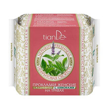 Sanitary Feminine Pads "Jade Freshness" with Herbs and Anions, TianDe 61915, 20 pcs, Women's Health: Daily Protection with Anions