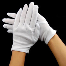 12 Pairs 100% Cotton General Purpose Moisturising Lining White Gloves Beauty