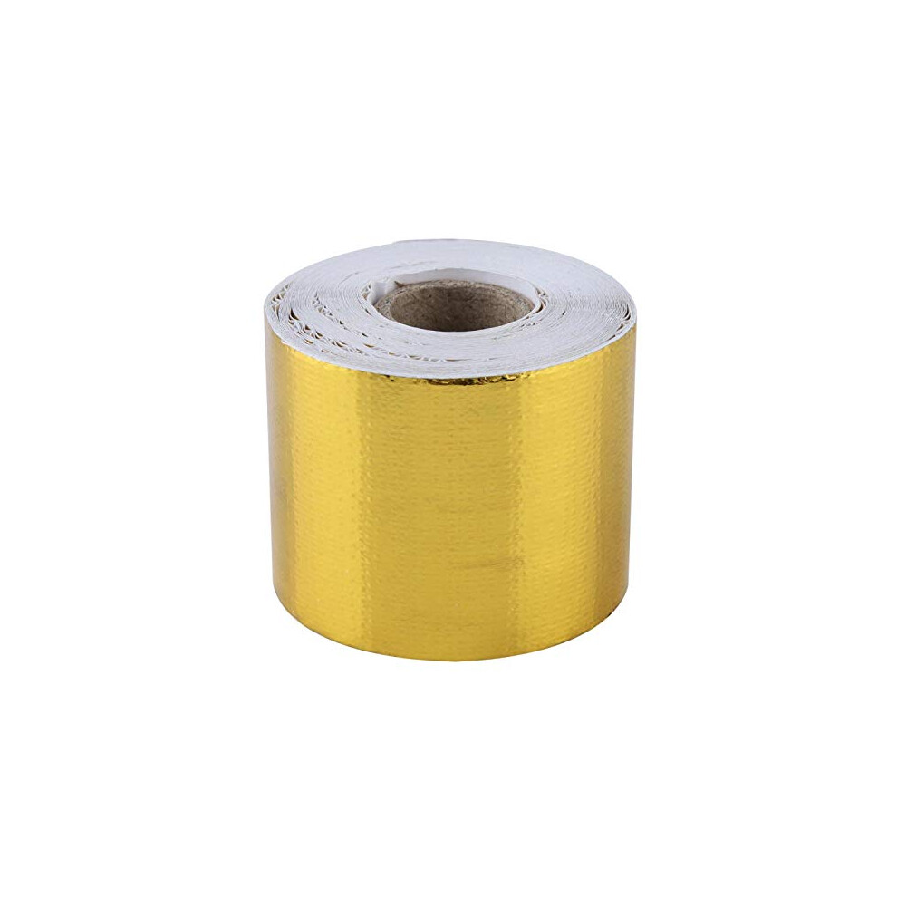 Heat Resistant Wrap, 1 Roll Car Aluminum Foil Adhesive Reflective Heat Shield Wrap Tape(10M*5Cm) Golden 9399401711495