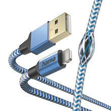 Oplaadkabel - HAMA - 1,5 m - USB A - Lightning - Blauw - Snelladen