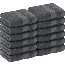 Utopia Asciugamani (12 Pezzi) Set di Panni di Lusso (30 x 30 cm) 600 GSM 100% Cotone, Assorbenti e Morbidi