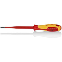 Screwdriver (Slim) for slotted screws burnished, insulating multi-component handle, VDE-tested 232 mm 98 20 55 SL