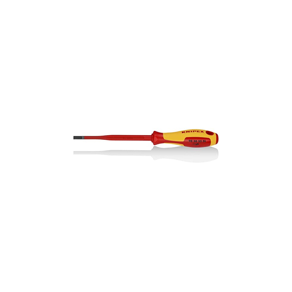 Screwdriver (Slim) For Slotted Screws burnished, Insulating multi-component handle, VDE-tested 232 Mm 98 20 55 SL