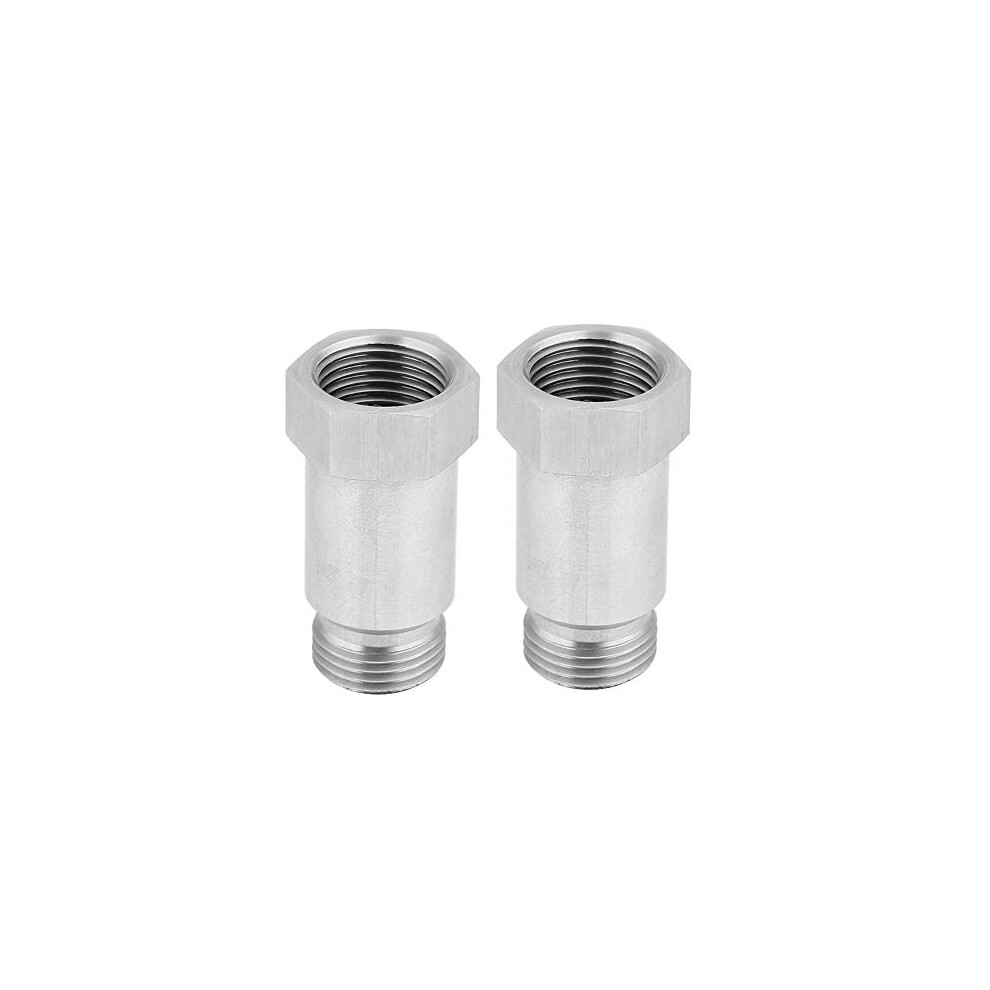 2Pcs Stainless Steel O2 Oxygen Sensor Bung Adapater Extension, Universal Oxygen Sensor Spacer Extender Isolator For Exhaust Systems, 45Mm M18*1.5 798382612910