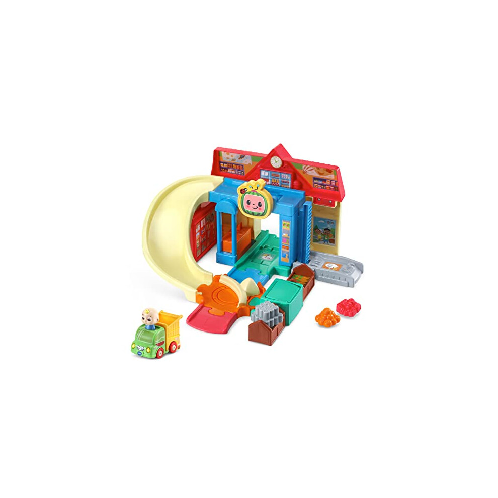 Vtech Cocomelon Toot-Toot Drivers Cart Racers Grocery Store Track Set, Vehicle Playset For Kids, Lights, Songs From Official Cocomelon, Includes Jj's Race
