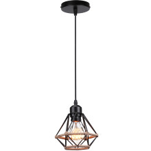 Retro Pendant Light Vintage Pendant Lamp Modern Indoor Hanging Light E27 Bulb, for Bedroom Office Hallway Corridor Black