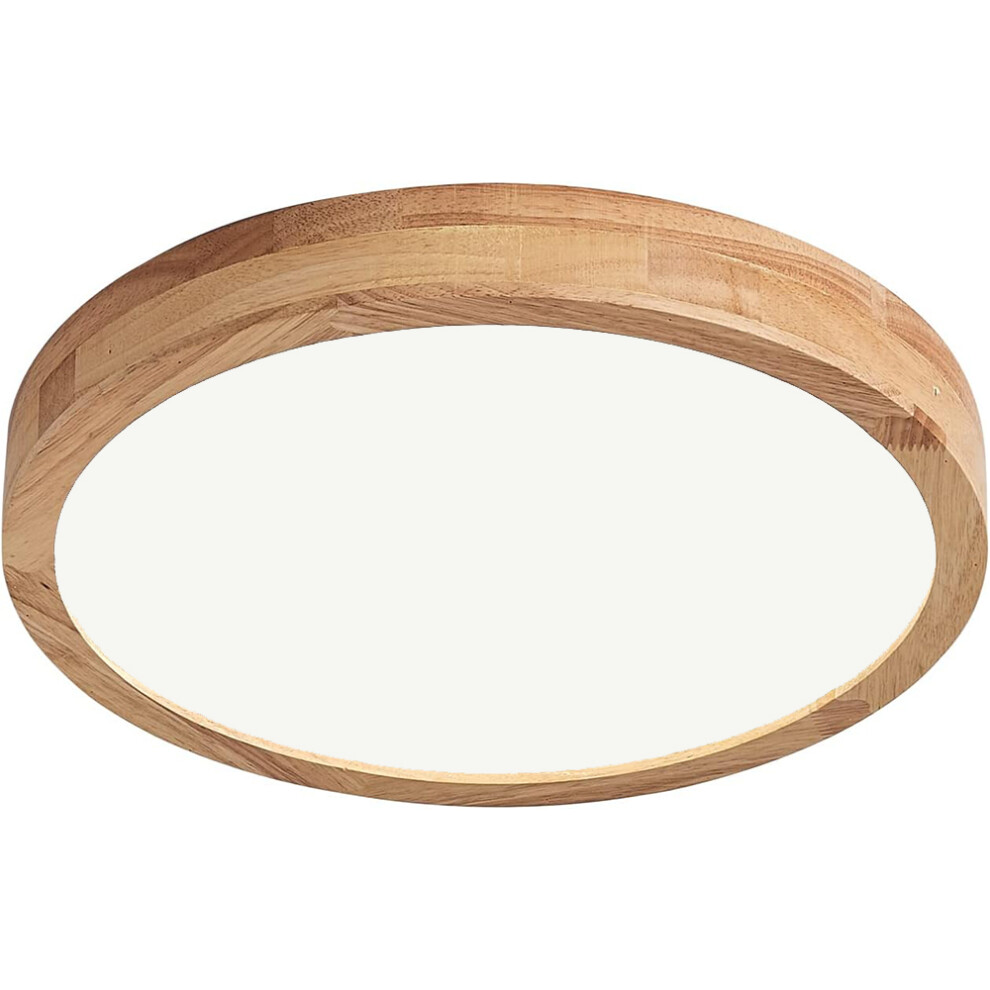 Modern Led Ceiling Lights 30CM Round Indoor Ceiling Lights Wood Ceiling Light for Hallway Bedroom Kitchen Living Room Cold White