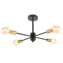 Moderne Deckenleuchten Innenbereich Deckenleuchten Metall Deckenleuchte 4 Lichter Kronleuchter Schwarz Für Flur Schlafzimmer Küche Wohnzimmer