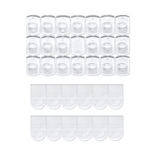 60 Clear Clips, 80 Strips, Indoor Clear Mini Light Clips with Adhesive Strips, Damage Free Christmas Light Clips, Removable Mini Wall Clips for