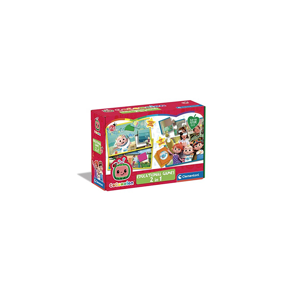 18286 Educational Games-2 in 1 Cocomelon-Learning Toys for 3 Year Olds (Italian, English, French, German, Spanish, Dutch and Polish), Made in Italy,