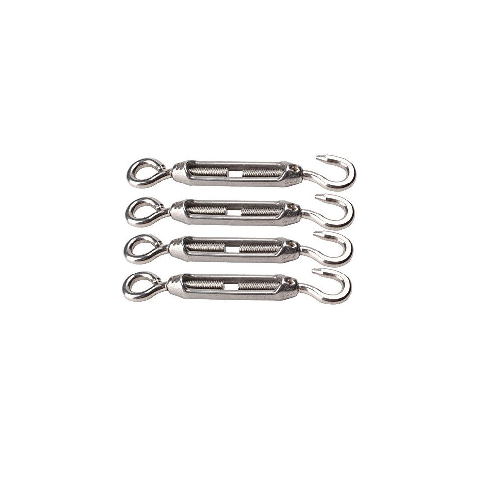 10-Pack 304 Stainless Steel Spring Snap Carabiner Hooks | 5x50mm, 6x60mm, 8x80mm Sizes, Heavy Duty For Camping & Gear