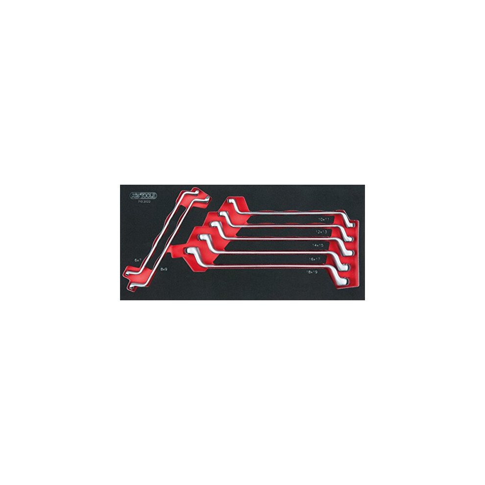 Ks Tools 713.2022Â Module Double-Ended Ring Spanner Set Offset 75Â