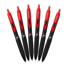Signo 307 - Fine Retractable Rollerball Pen - 6 Pack - Red - UMN-307