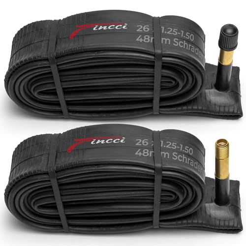 Pair of 48mm Schrader Valve Inner Tubes for Mountain MTB Road Hybrid ...