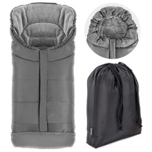 Pushchair Footmuff - Winter Footmuff Compatible with Joie Stroller/Practical Storage Bag Included - Grey