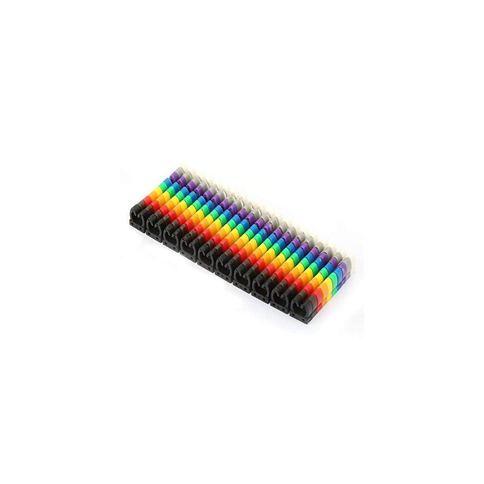 Wire Markers Wire Number Labels Colorful Wire Numbering Marker Tube Cable Marker With Clip-On Design Precise Size For Marking Color-Coded Cables 8888840282099