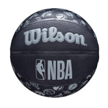 Basketball, NBA All Team Model, Outdoor, Mixed Leather, Size: 7, Black