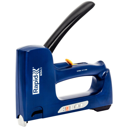 Rapid Multi-Function Staple Gun MS4.1 for No. 53 and No. 7 Staples, No. 8 Brads, No. 9 Pins, 4-in-1 Upholstery and Cable Tacker with Ergonomic Handle and