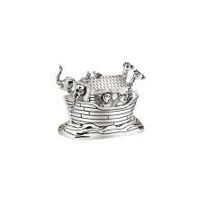 6822261 Music Box 8.5 x 5.5 x 6 cm Silver Plated Noah's Ark