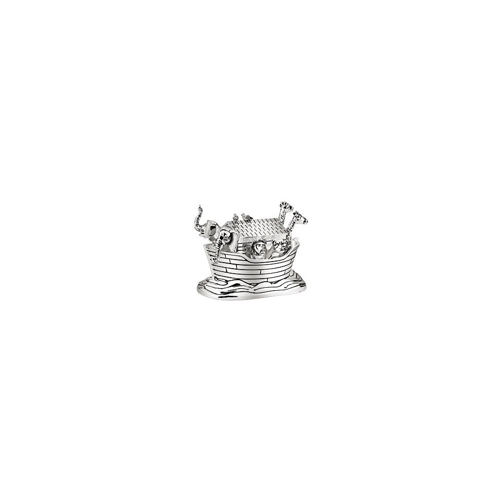6822261 Music Box 8.5 X 5.5 X 6 Cm Plated Noah's Ark Silver Zilverstad