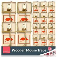 16pk Wooden Mouse Traps for Indoors by Pest Police | Durable Reusable Snap Traps | Mice Trap for Indoors | Mouse Trap | Mice Traps for Rodent Control