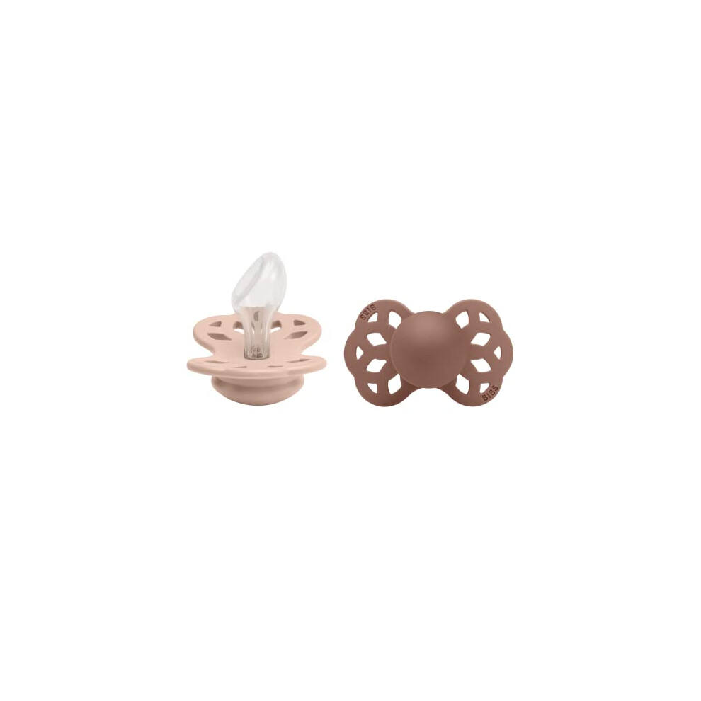 Bibs Infinity Anatomical Soother 2-Pack, Bpa Free, Orthodontic Silicone Nipple, Orthodontic Nipple. Silicone, Made In Denmark, 6-18 Months (Pack Of 2),