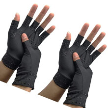 2Pack Arthritis Gloves Compression Gloves Fingerless Gloves Magnetic Arthritis Therapeutic Therapy Fingerless Gloves Relief Hand Pain Relief Heal