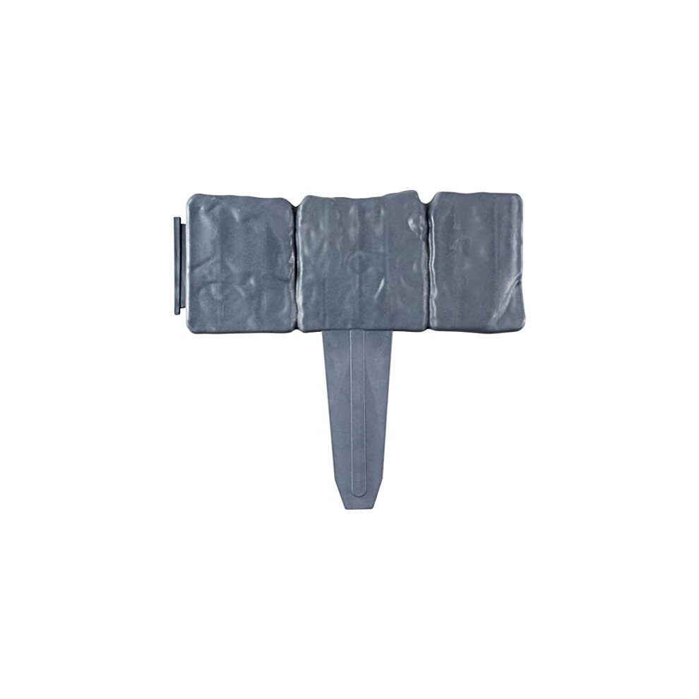 Brick Effect Garden Edge Fence - Perfect Edging For Borders And Paths (Grey) 5021196832829