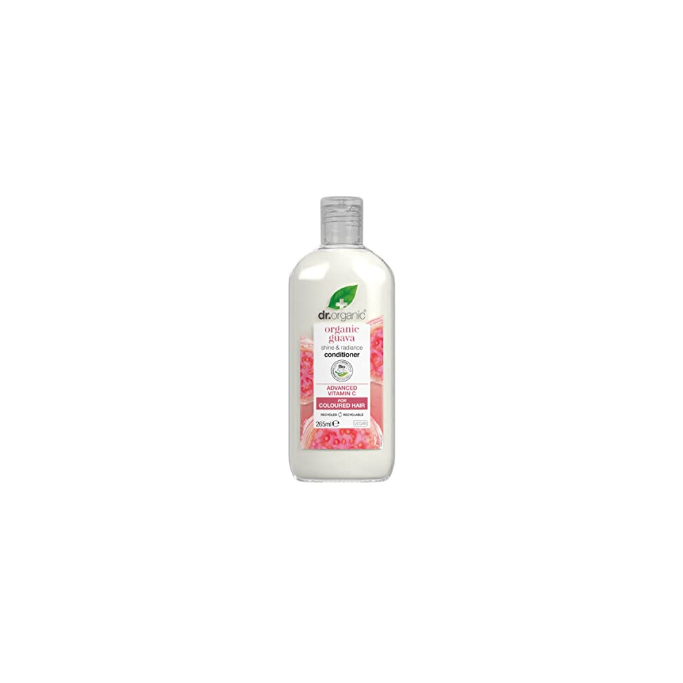 Dr Organic , Guava Conditioner, Vitamin C, Natural, Vegan, Coloured Hair, Cruelty Free, Paraben & Sls Free, 265Ml