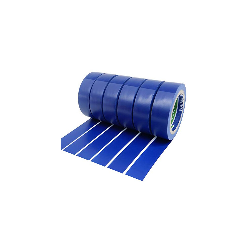 Insulation Tape 6 Pack Blue 17Mm X 9M Electrical Tape Pvc Tape Adhesive Gaffer Tape 745678817061