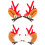 Christmas Hair Accessories, 2 Pairs Christmas Hair Clips, Reindeer Antlers Ears Hair Accessories Bells Headdress Hairpins Decorative for Women Girls 1
