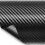 Black Carbon Fiber Vinyl Film 12x200cm for Car, Motorcycle, Bike - Self-adhesive, Yard ware made in DE 1